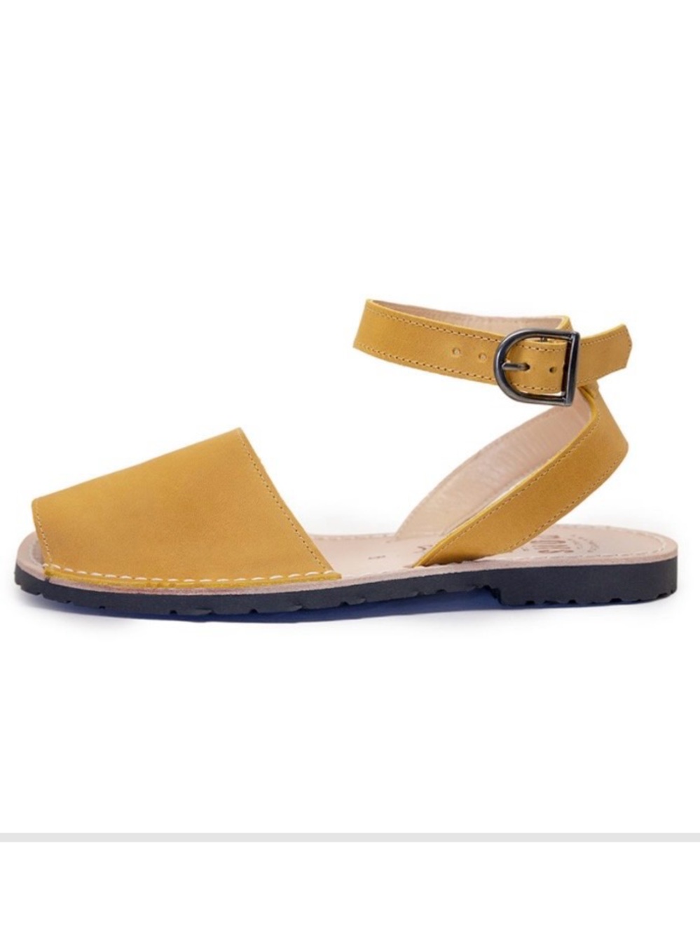 PONS AVARCAS CLASSIC ANKLE STRAP ARTISAN LEATHER SCANDI SANDALS SAFFRON NEW Sz5